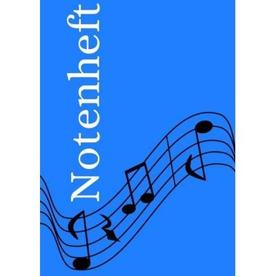 Notenheft: DIN A4 Notenlinienheft | 60 Seiten mit 12 Notenzeilen / Systeme pro Blatt | Papier 90g/m² | Musikheft mit Notenlinien -