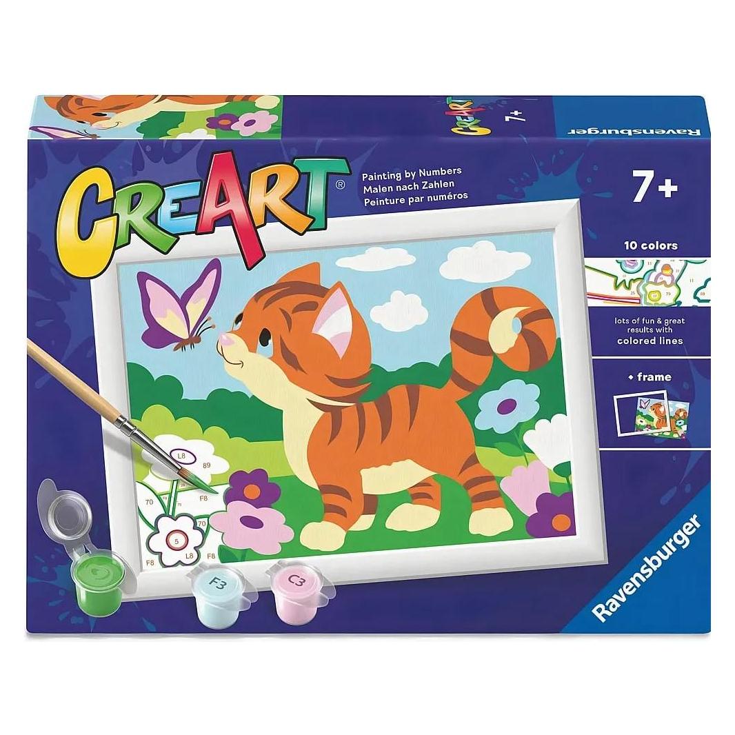 Ravensburger CreArt - Malen nach Zahlen - Katze mit Schmetterling (12023250)