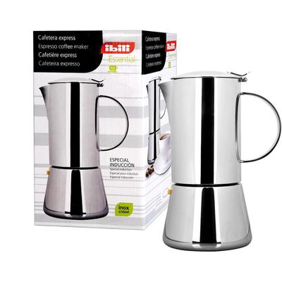 IBILI - Essential Espressokocher, 10 Tassen, 500 ml, Edelstahl, für Induktion geeignet