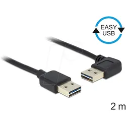 DELOCK 85557 - Kabel EASY USB 2.0-A Stecker gewinkelt > Stecker 2 m