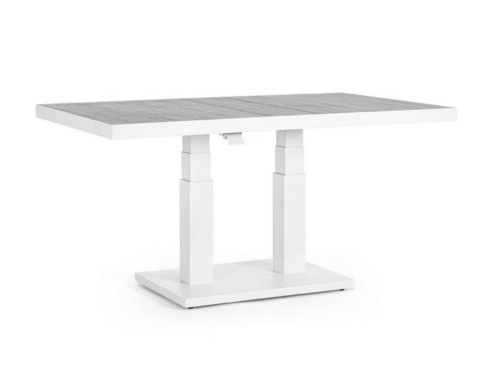 Natur24 Esstisch Tisch Truman 140x85x49-72cm Aluminium Esstisch