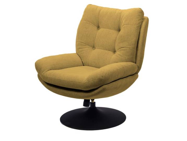 Fauteuil design et confortable pivotant camel