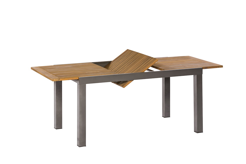 MERXXHANDELS Santorin Set 5tlg 4 Sessel Tisch 150(200)x90cm AluAkazie 16909291