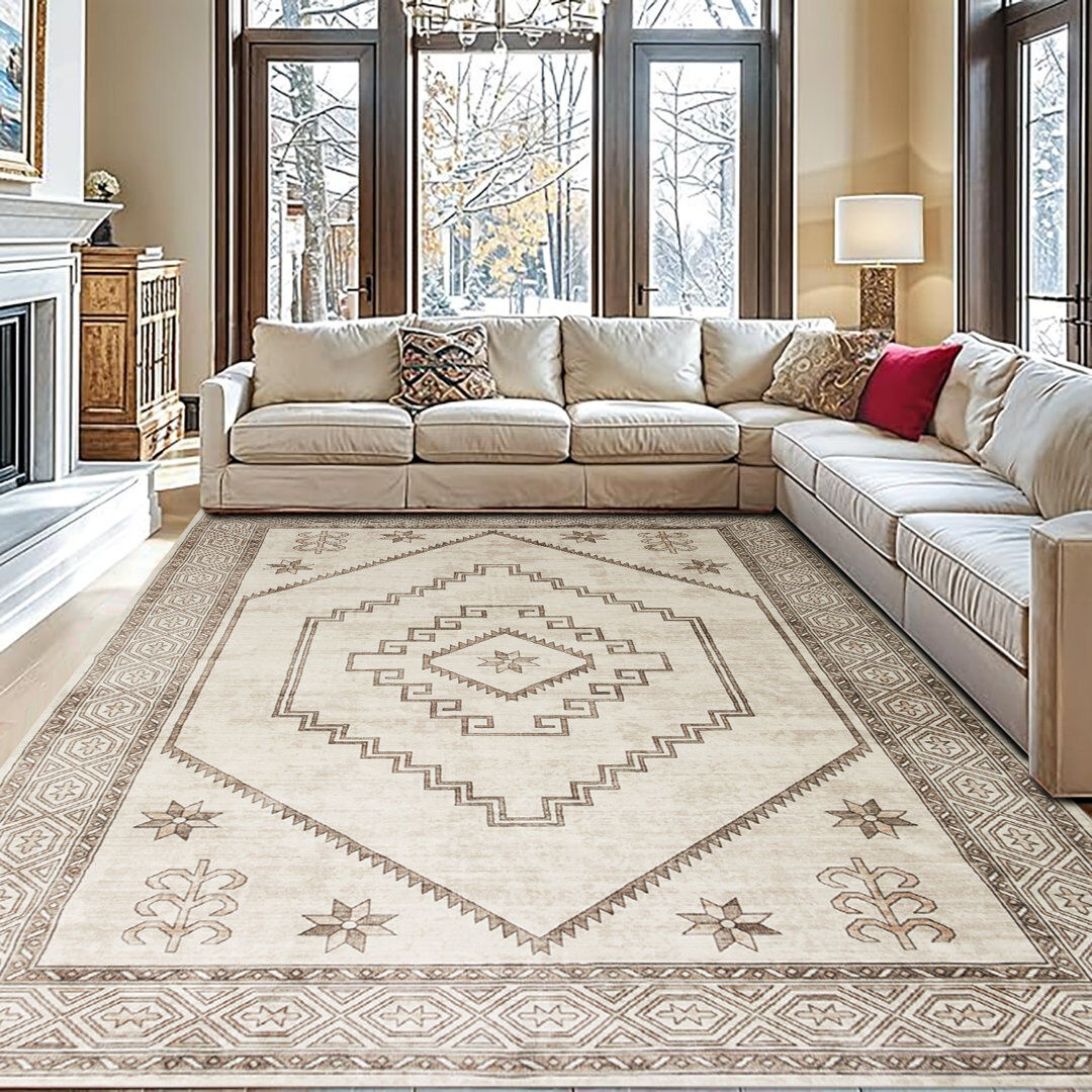 East Urban Home Vintage Look Shag Area Rug RADIANT Rectangle 120 x 170cm