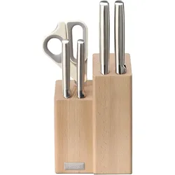 Joseph Joseph Messer- und Scherenblock Elevate Fusion 5tlg., Messerblock, Braun, Silber