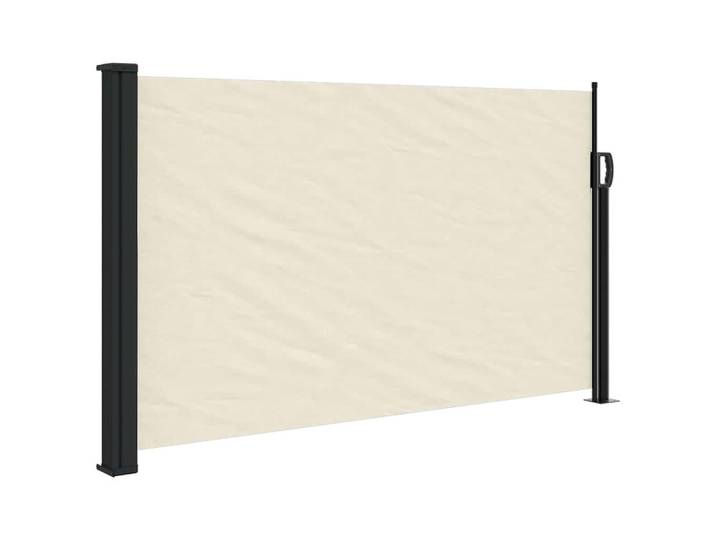 vidaXL Seitenmarkise Ausziehbar Creme 120/500 Cm, 120x500 cm, Sonnenschutz