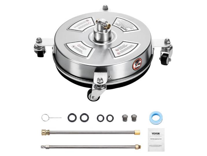 VEVOR 325 mm Nettoyeur haute pression\, Nettoyeur de surface\, Nettoyeur de surface en inox\, Max. Pression 4000 PSI\, raccord rapide 6\,35 mm\, pour béton\, terrasse\, pont
