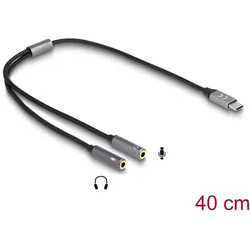 DELOCK Adapterkabel Klinke Headset 1 x USB Type-C > 2x3 Pin