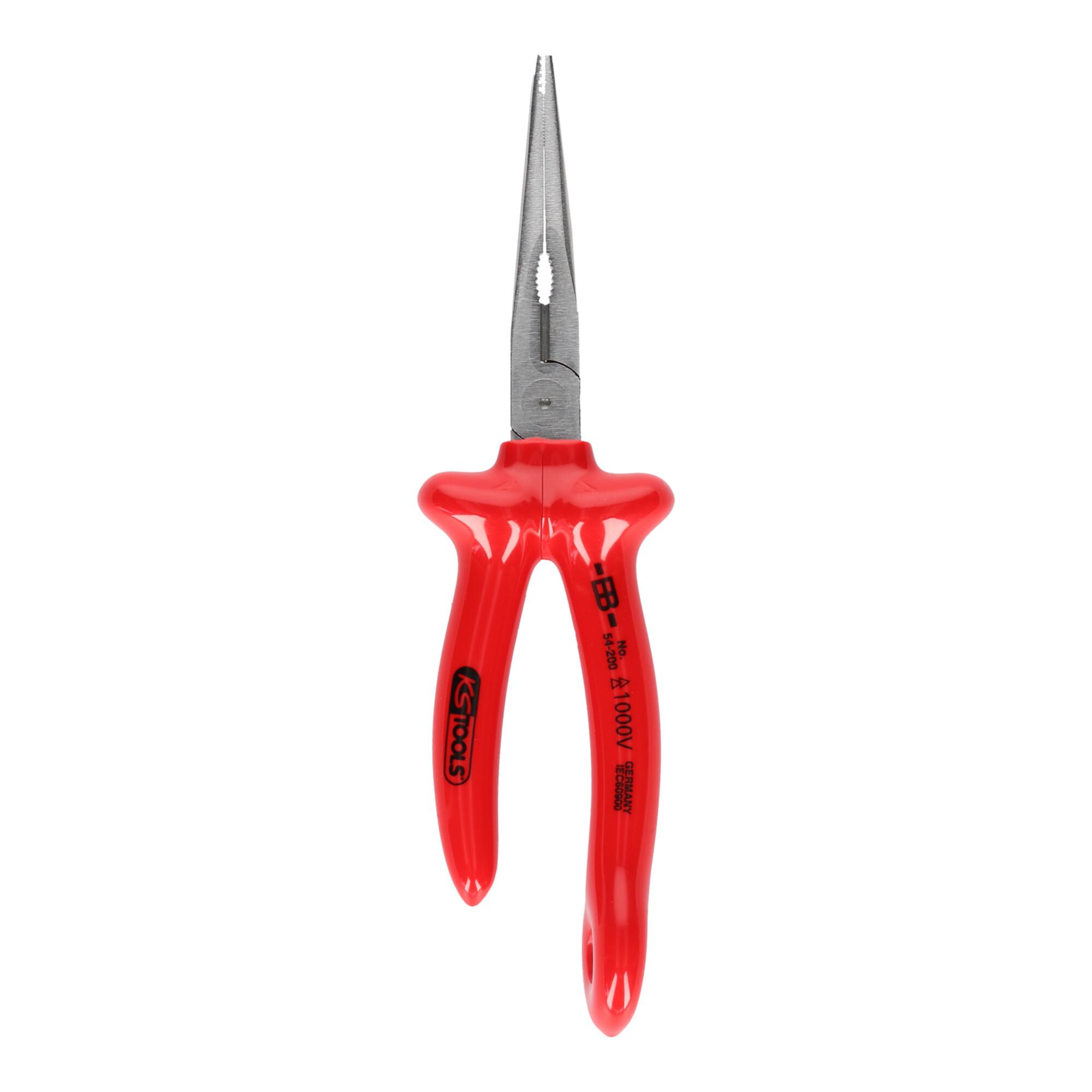 KS Tools 1000V Flachrundzange mit Sicherungsöse für Sicherheitsleine (117.2203)