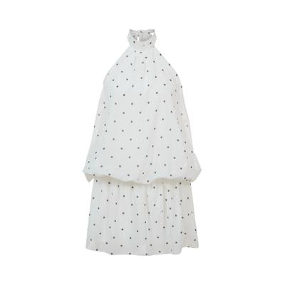 A-Linien-Kleid CLOUD 5IVE "CLOUD 5IVE Chiffon Dress", Damen, Gr. M, US-Größen, weiß, 100% Polyester, normal, Kleider