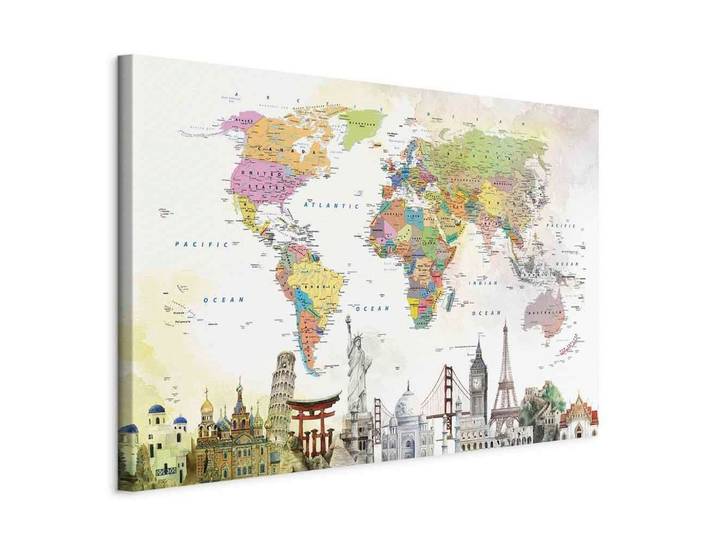 Leinwandbild Wonders of the World Wide ca. 120x80cm