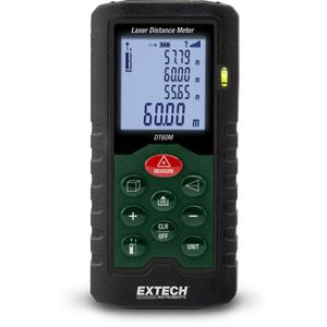 Extech Laser-Entfernungsmesser DT60M, 60m Messbereich, beleuchtetes Display