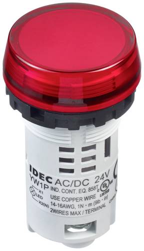 Idec Meldeleuchte Weiß, Rot 24 V/AC, 24 V/DC