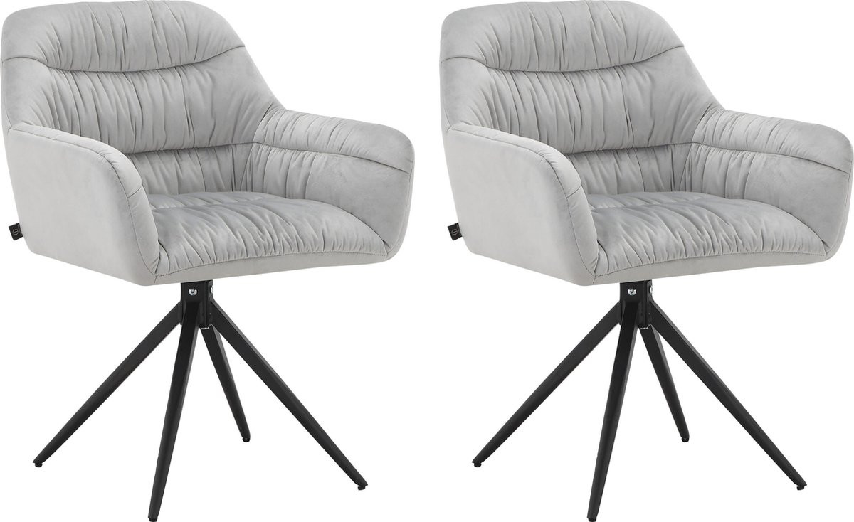 Notio Living Tokyo Fauteuil 2 stuks Lichtgrijs