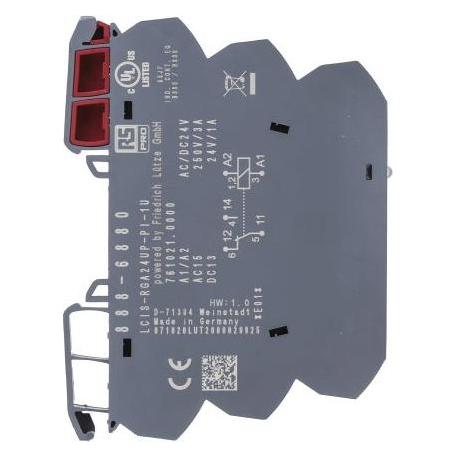RS PRO Push 6.2mm Rly 24VAC/DC 1 C/O 6A 250VAC (8886880)