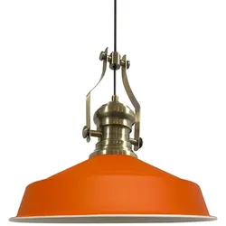 Bamyum Pendellampe Vintage, Neo-Asletl Lampe Orange Groß Lampe