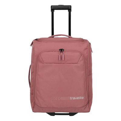 Weichgepäck-Trolley TRAVELITE "KICK OFF Reisetasche mit Rollen", Gr. B/H/T: 40cm x 55cm x 20cm 44 l, rosa, Polyester, unifarben, Koffer, große Reise- und Freizeittasche – ideal als Reisegepäck
