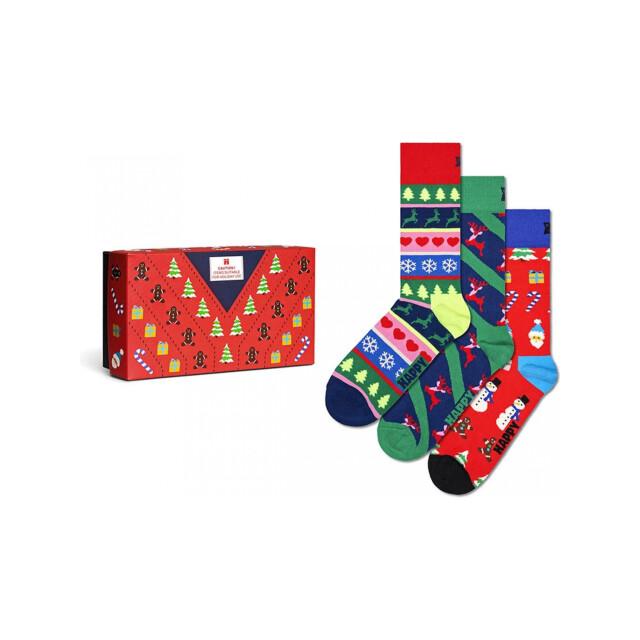 Happy Socks giftbox 3P sokken x-mas sweater multi