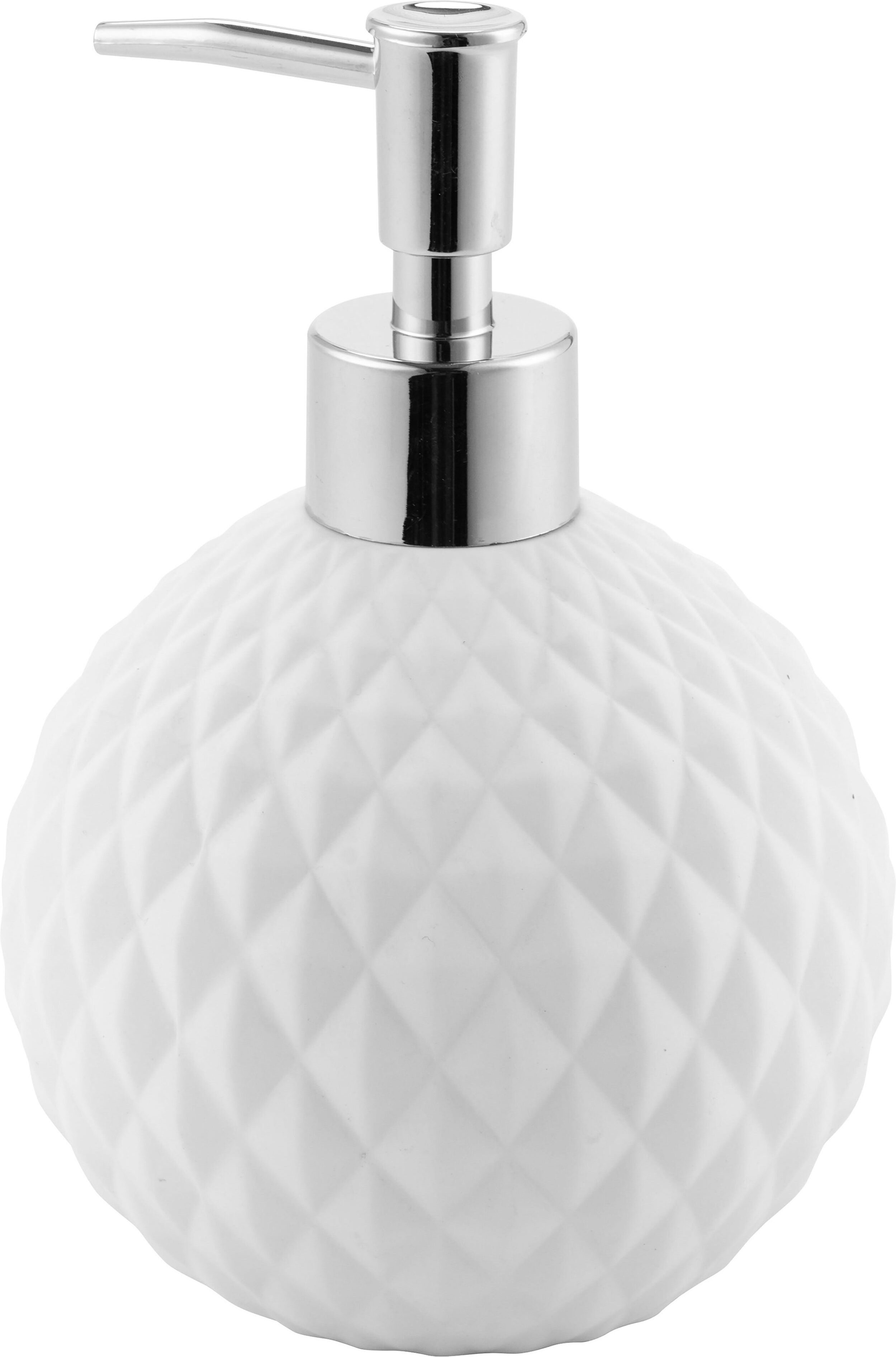 Tecnomat DISPENSER MANUALE SAPONE LIQUIDO SERIE ROMB IN CERAMICA COLORE BIANCO