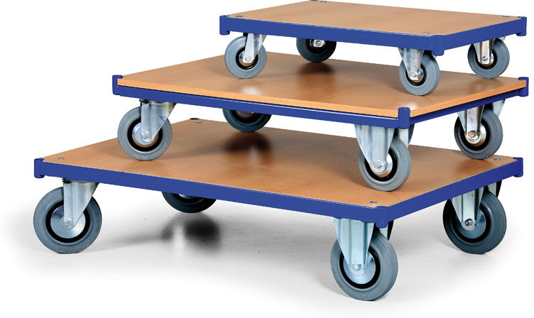 B2B Partner Platfromwagen ohne Handgriffe, Fahrbühne, 1000 x 700 mm, Tragfähigkeit 300 kg