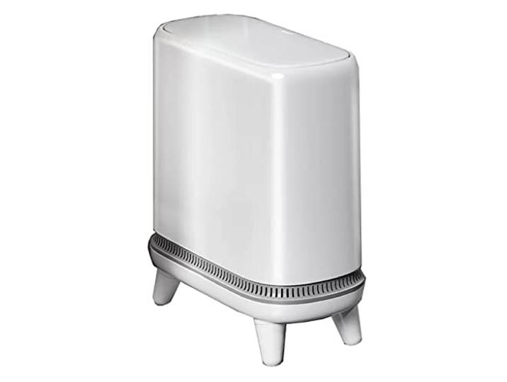 OIFAODAO Mülltonnen， 15L Mülleimer mit Druckdeckel Bad Küche Schlafzimmer Büro(/White C)