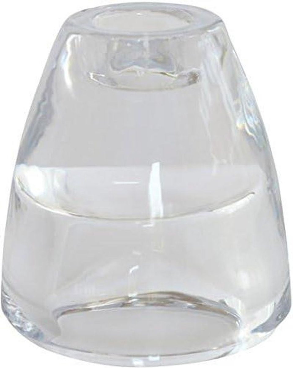 Set van 6 heldere glazen kaarsenhouders voor tealights