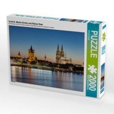 CALVENDO Puzzle Groß St. Martin Kirche und Kölner Dom | 2000 Teile Lege-Größe 90 × 67 cm Foto-Puzzle für glückliche Stunden