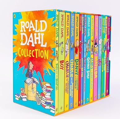 Puffin Roald Dahl Collection 16 Books Box Set - Roald Dahl - Paperback - Ages 7-9 - Matilda, The BFG, The Witches, Fantastic Mr Fox & more, illustrated