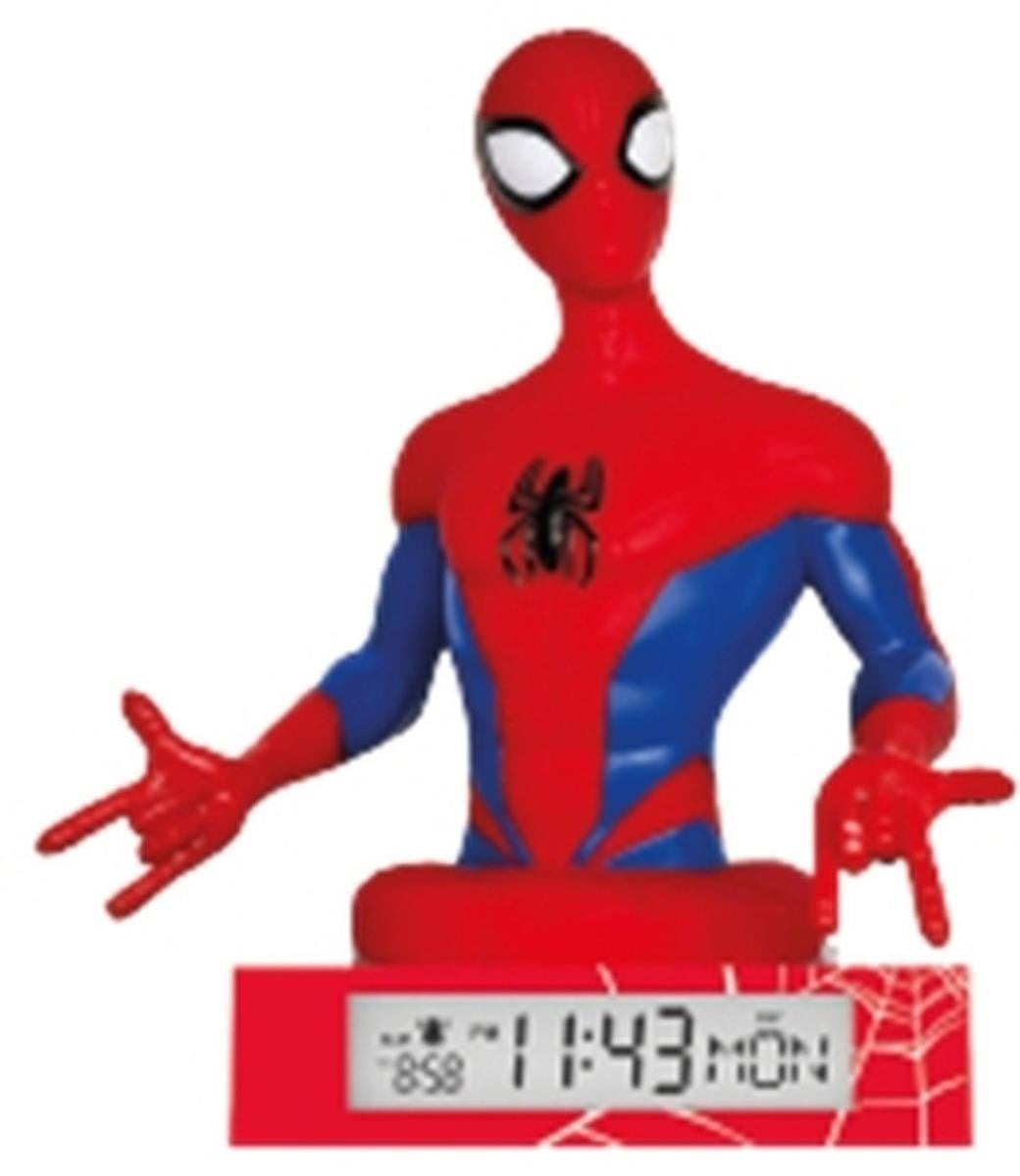 Kids Licensing Spiderman 3D Figure Wekker met Nachtlampje