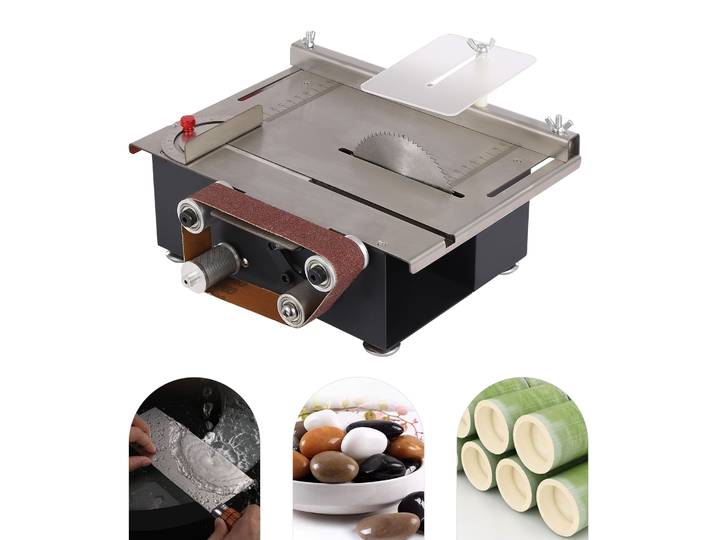 Mini scie de Table 200W, ponceuse à bande, scie de Table multifonctionnelle, scie de Table circulaire pour bois, plastique, pierre, couteau métallique