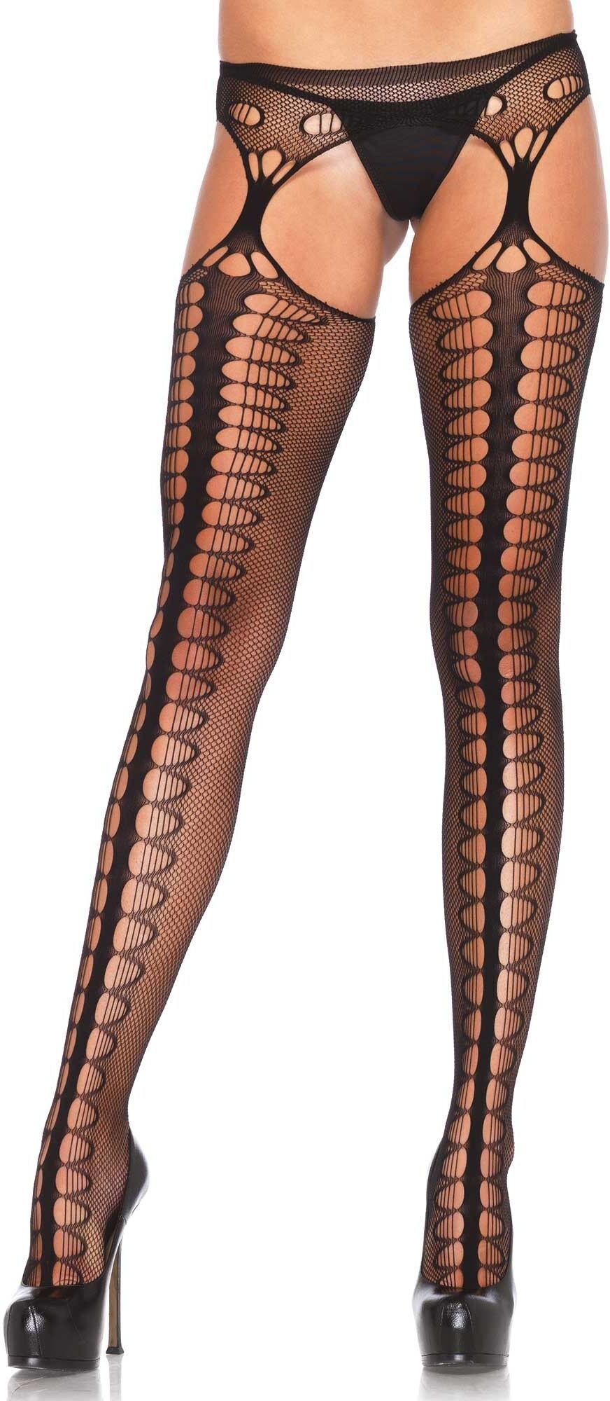 Collant Jarretelles géométrique - LEG AVENUE