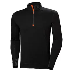 Langarm-Shirt "LIFA MERINO" Halfzip - M - schwarz