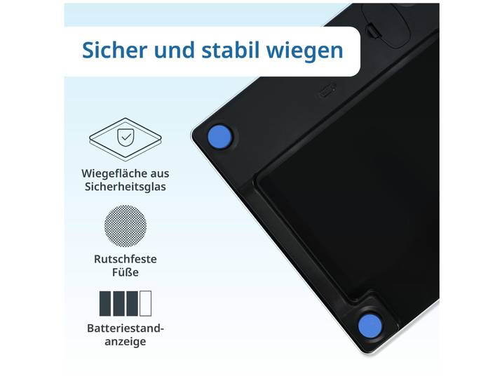 Personenwaage ADE - Farbe: Silber - Material: Kunststoff
