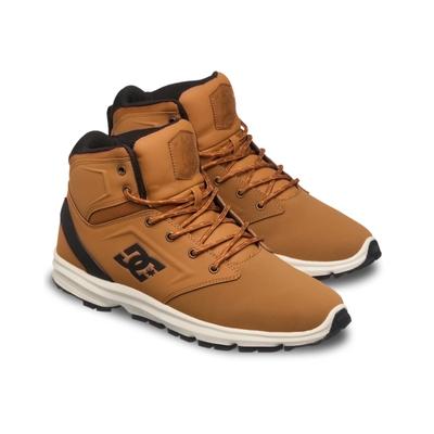 Schnürboots DC SHOES "DC RANGEX", Damen, Gr. 43, atmungsaktiv, braun (braun, wheat), Leder, Schuhe Schnürboots, Winterschuhe, Winterboots, Schnürstiefel, Winterstiefel