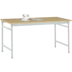 Manuflex BB3025.7035 Beistelltisch BASIS stationär mit Multiplex-Tischplatte in Lichtgrau RAL 7035, BxTxH: 1000 x 800 x 780 mm Lichtgrau (RAL 7035)