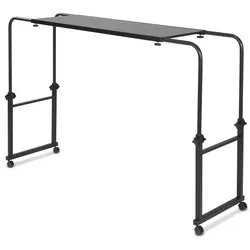 Betttisch auf Rollen, höhenverstellbar 78 bis 120cm, längenverstellbar 119 bis 190cm, schwarz