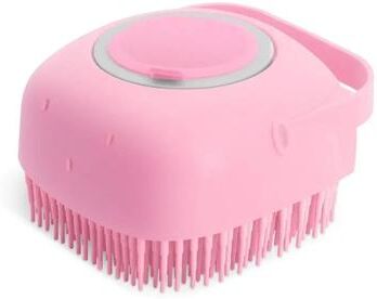 Uplift Essentials 2 in 1 Pet Shampoo Dispenser And Massage Brush pink