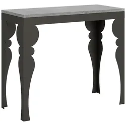 Itamoby Ausziehbare Konsole 90x40/196 cm Paxon Small Evolution Cement Anthrazitrahmen