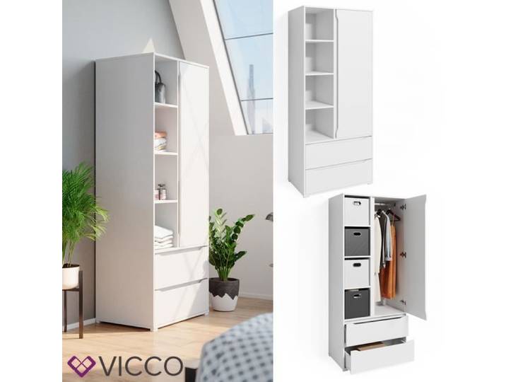 Armoire Ruben 80x189.9cm Blanc Vicco 34592