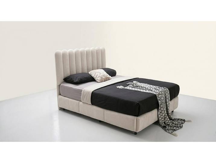 JVmoebel Boxspringbett Bett mit Kopfteil Bequem Stilvoll Geräumig Weich Weiß Praktisch, Made in Europa