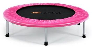 Costway 38 Inch Mini Folding Trampoline Portable Leisure Fitness Backboard-Pink