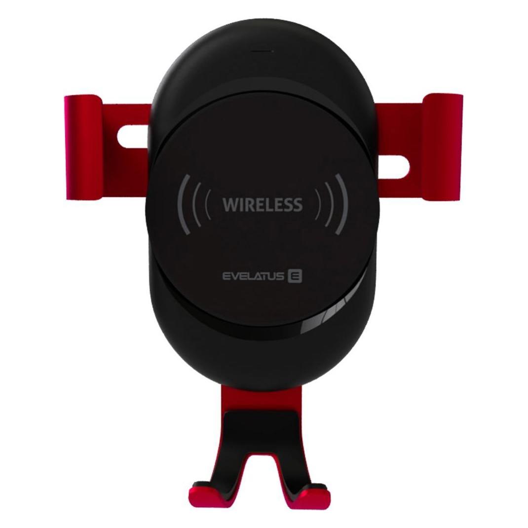 Evelatus Gravity Car Holder with Wireless Charger WCH02 (WCH02RD)