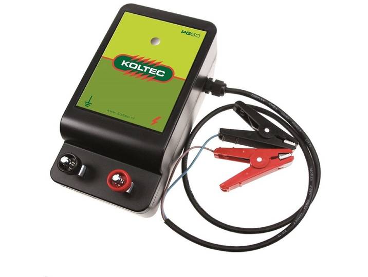 Koltec Accuapparaat PG50 — Accu/netstroom schrikdraadapparaat voor afrastering <1 km - Koltec PG50\, accuapparaat schrikdraad\, combi schrikdraadapparaat\, schrikdraad apparaat 12V