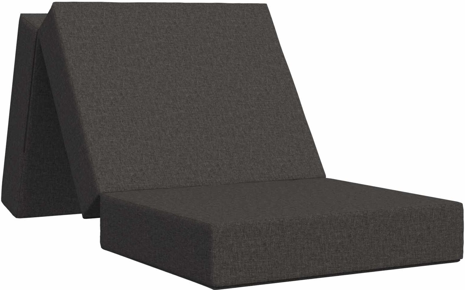 vidaXL Canapé-lit pliable 75 x 63 x 45 cm Gris foncé