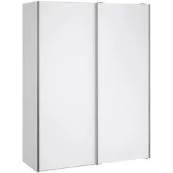Dmora Maurice - Kleiderschrank 2 Türen, 150x200h cm Hochglanz Weiß, Kleiderstange
