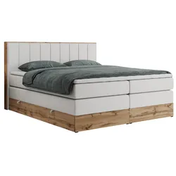 BOXSPRINGBETT BELLISSIMO KING 140/200 Weiß Kunstleder - H4