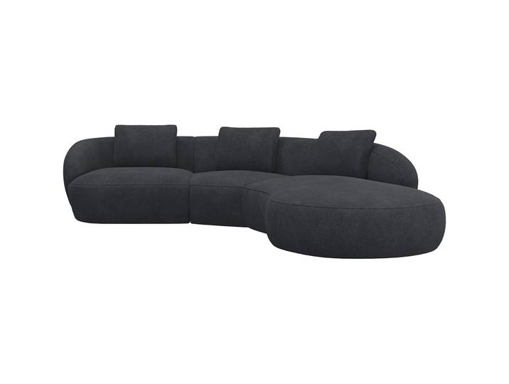 Ecksofa Koa Stoff Anthrazit B 281 T 225 cm