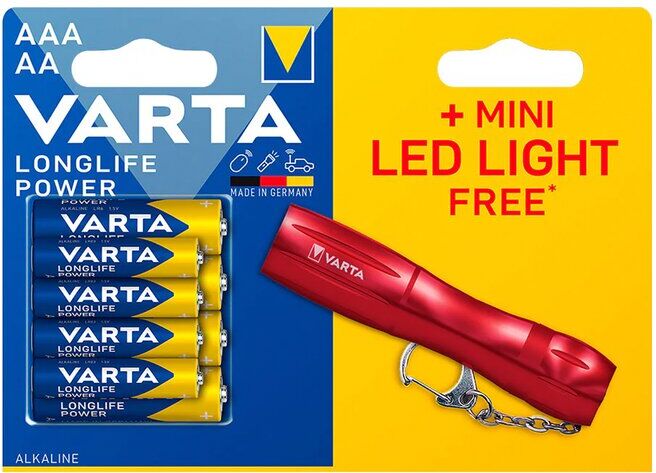 PILHA VARTA 4 AA/4 AAA + LANTERNA