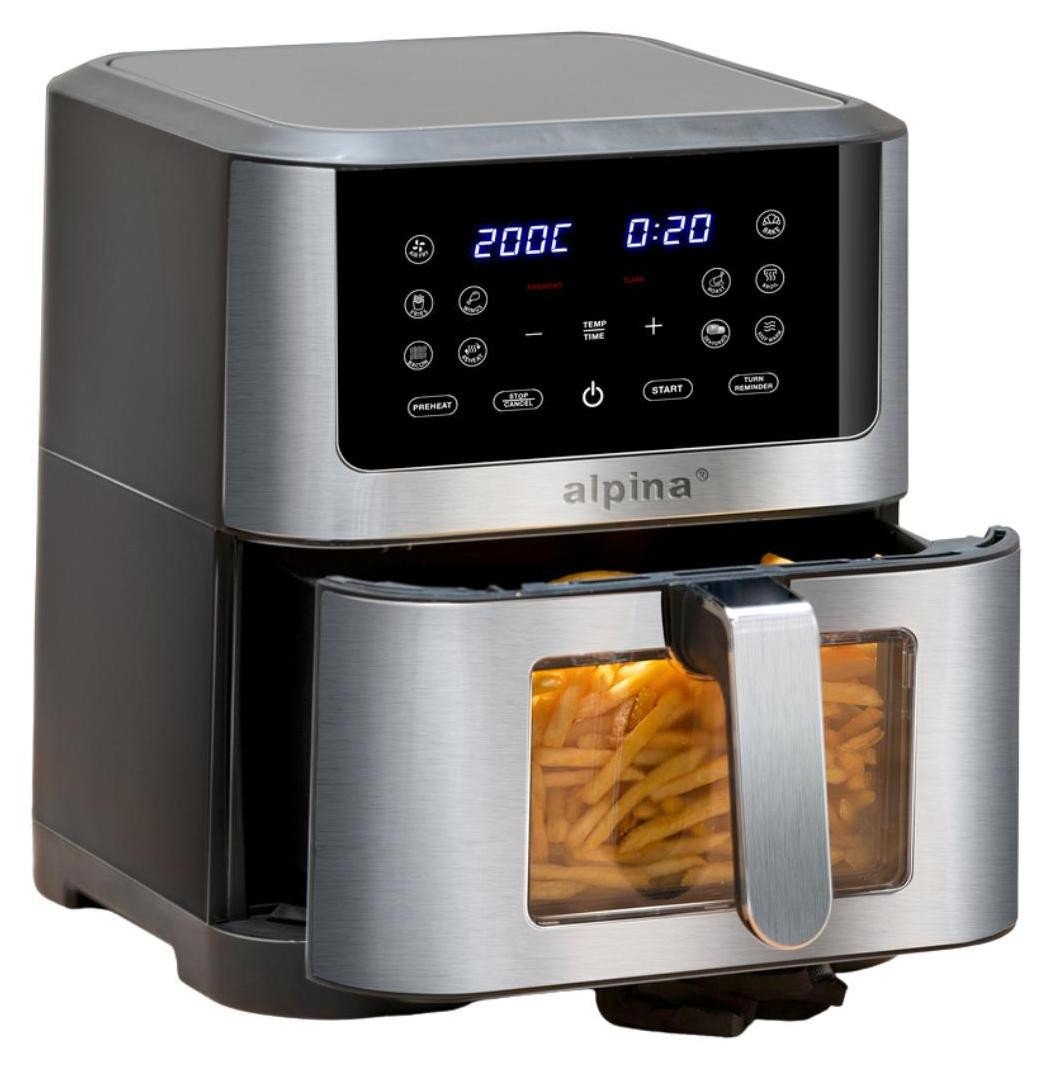 Alpina Design Digitale Airfryer 8 Liter 1800W