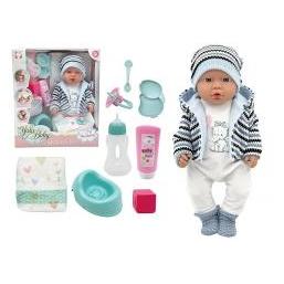 Adar Babypuppe trinkt und pinkelt mit Zubehör, 45 cm (78544306)